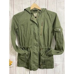 SKY AND SPARROW Hooded Army Jacket Green XSmall